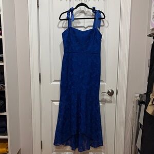 Aidan by Aidan Mattox Royal Blue Lace High-Low Dress